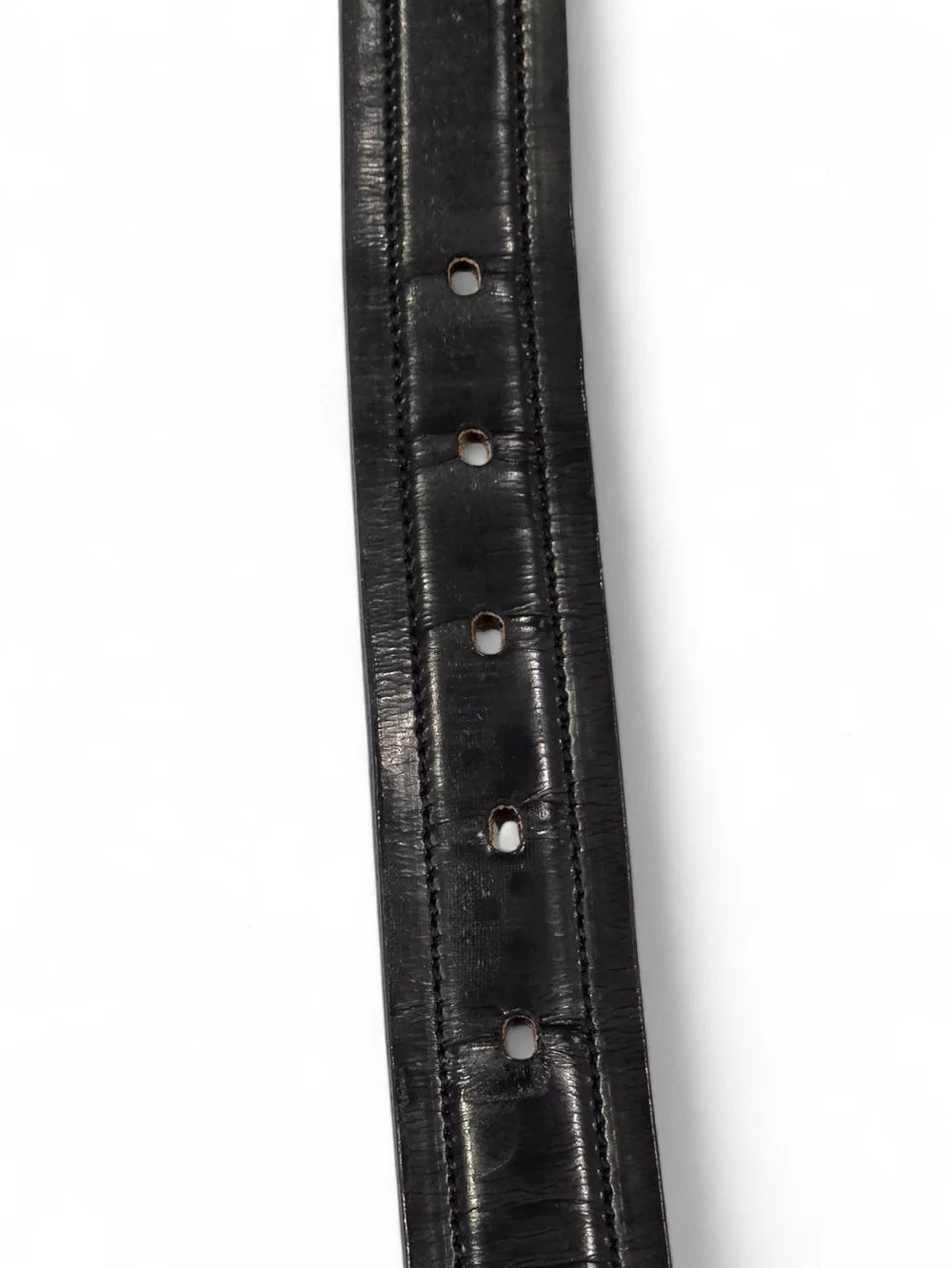 Banana Republic Black Genuine Leather Skinny Belt - Made in Italy - XS